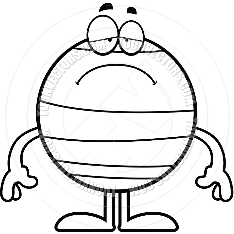 940x940 Sad Cartoon Neptune (Black And White Line Art) By Cory Thoman