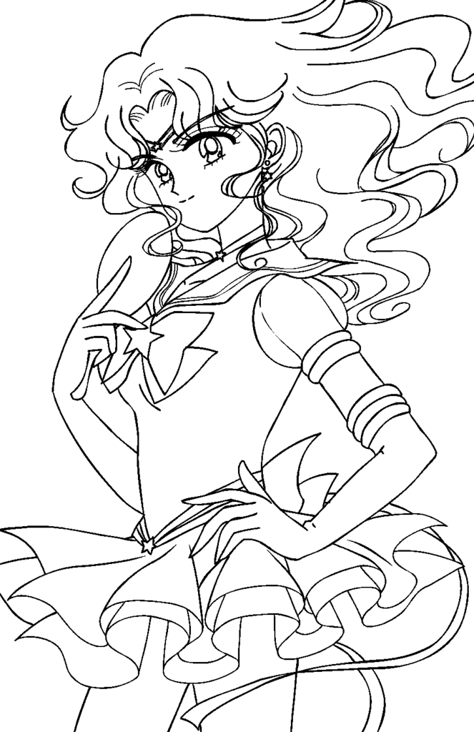 663x1024 Sailor Neptune Coloring Pages Sailor Neptune Colorin Sailor