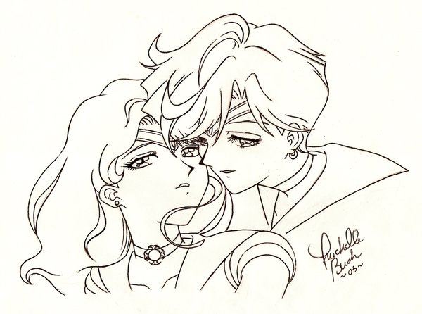 600x446 Sailor Uranus + Sailor Neptune By Michellaneous