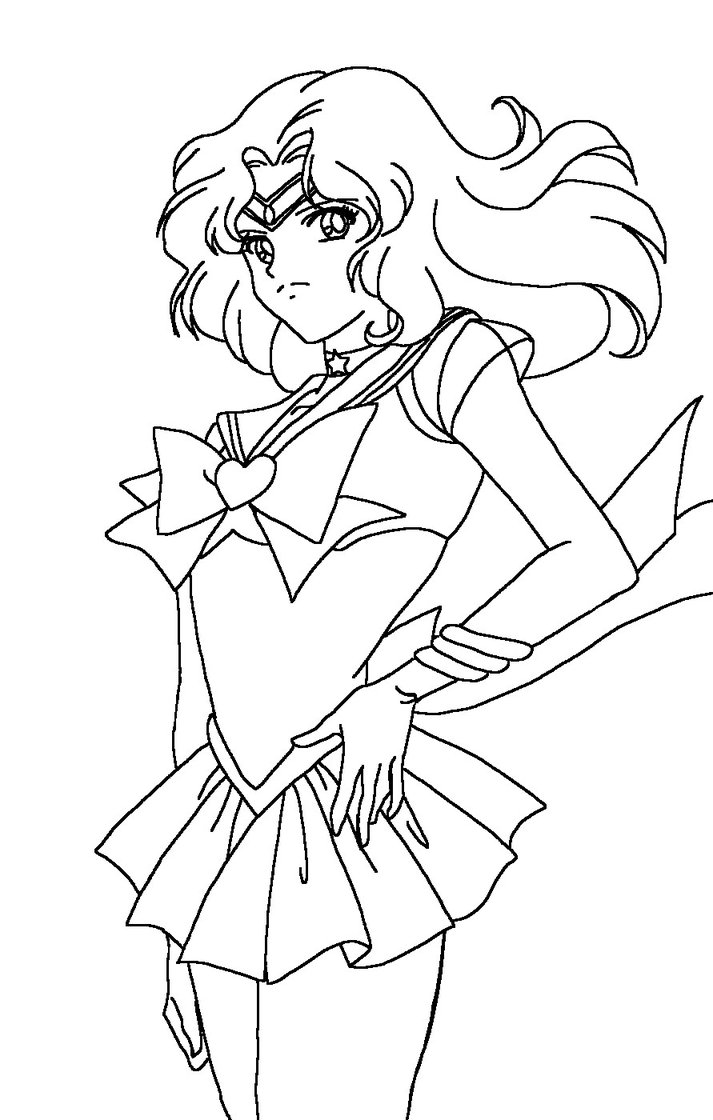 713x1120 Super Sailor Neptune Coloring Page By Sailortwilight