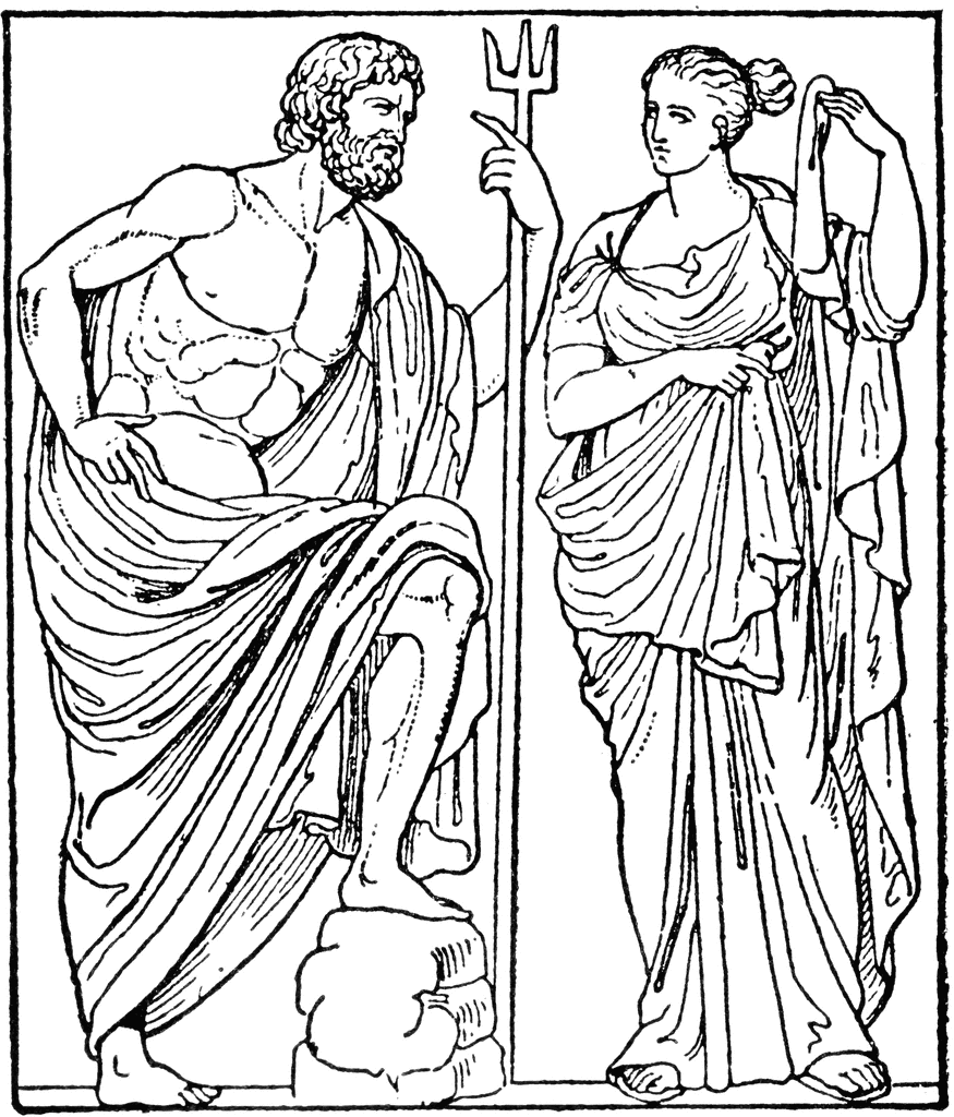 875x1024 Poseidon Clipart Etc