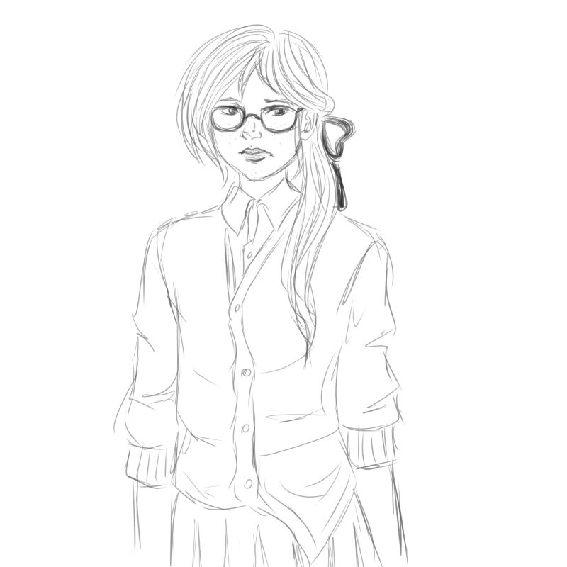 800x800 Nerd Girl Doodle By Thor Ium