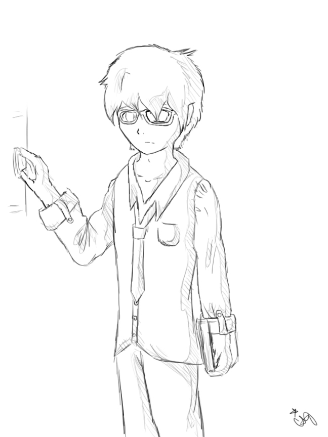 648x864 Cute Anime Nerd By Dogwolf129