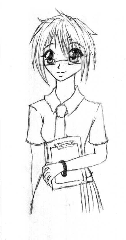 438x832 Nerd Girl Bookmark Sketch By Miss Discombobulated