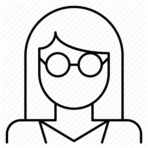 512x512 Avatar, Female, Girl, Glasses, Nerd, Wearing, Woman Icon Icon