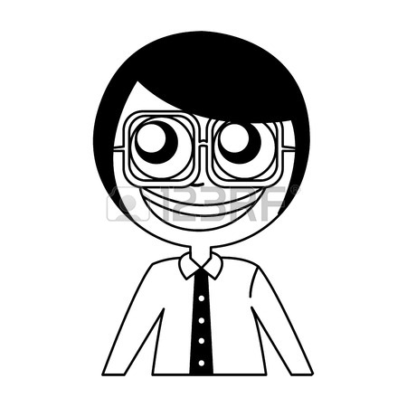 450x450 Female Nerd Avatar Character Vector Illustration Design Royalty