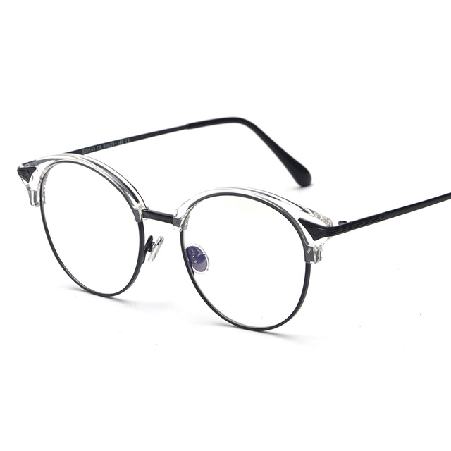 640x640 2016 New Half Frame Eyewear Vintage Nerd Women Eyeglass Wood Gold