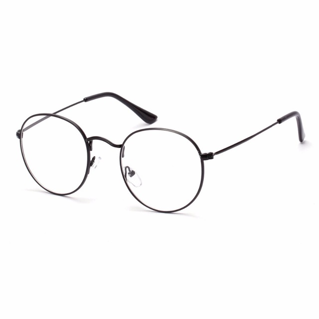 640x640 Korean Fashion Glasses With Clear Lenses Round Metal Frame Glasses