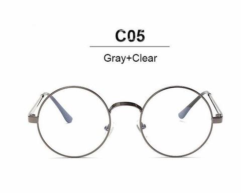 480x385 Nerd Vintage Round Glasses Men Women Metal Frame With Clear Lens