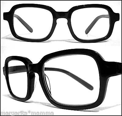 400x382 Bad Bold Square Reading Glasses 1 00 Nerd Black Large Unisex