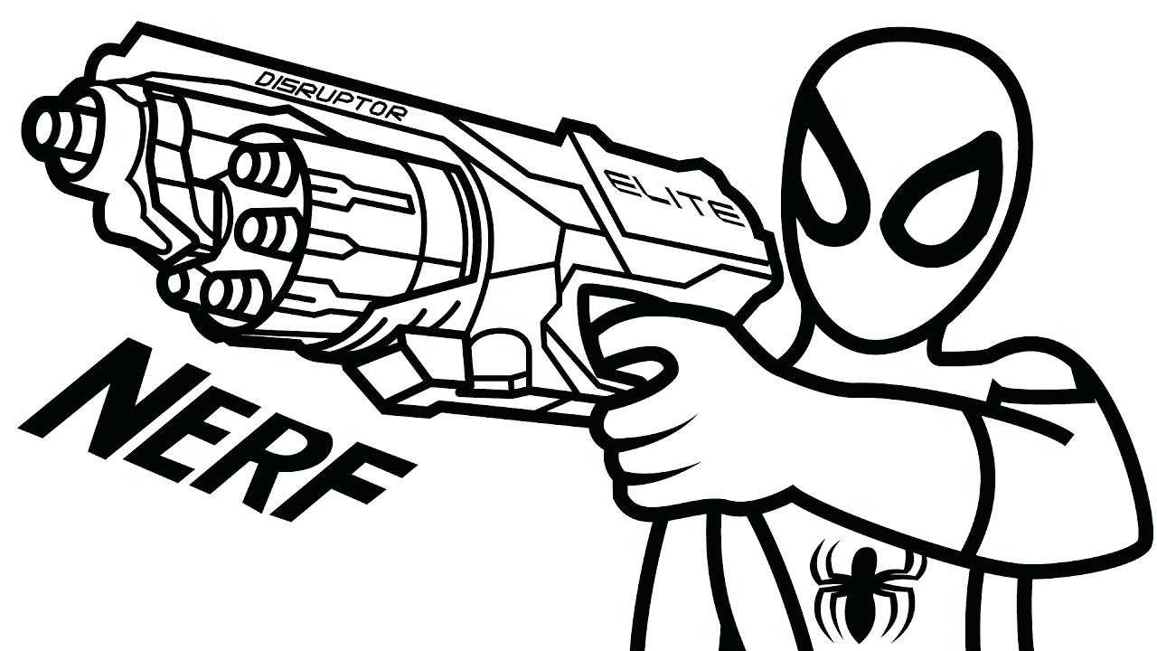 1280x720 Coloring Nerf Gun Coloring Pages Amazing Colouring Sheet. Nerf