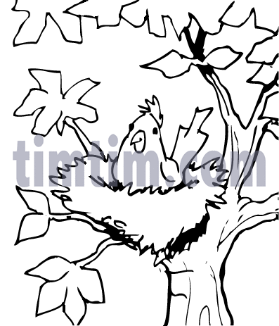 397x463 Free Drawing Of Bird Nest Bw From The Category Birds Amp Insects