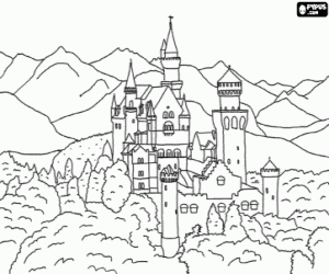 300x250 A Neo Gothic Castle In Bavaria Coloring Page Printable Game