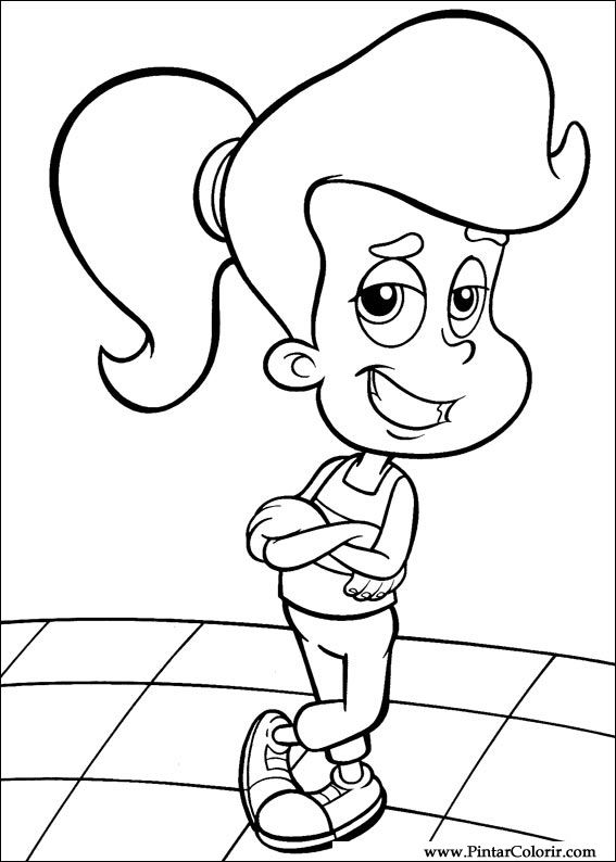 567x794 Drawings To Paint Amp Colour Jimmy Neutron