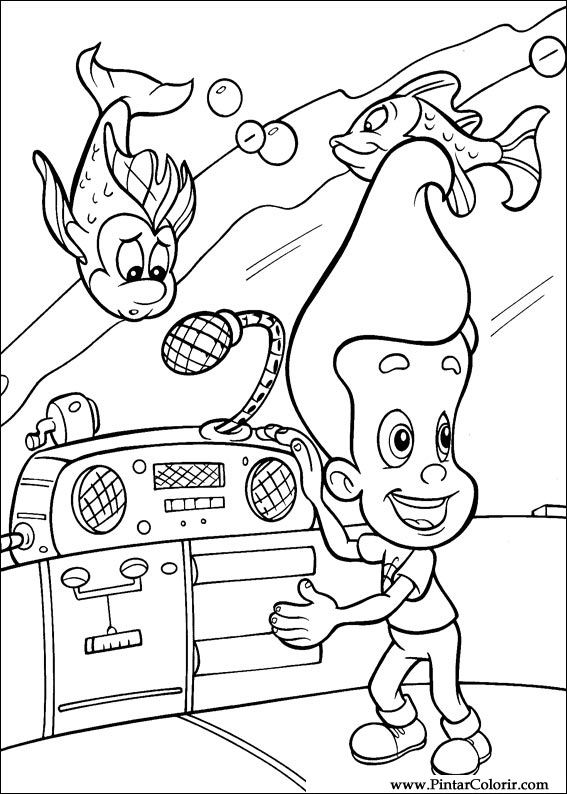 567x794 Drawings To Paint Amp Colour Jimmy Neutron