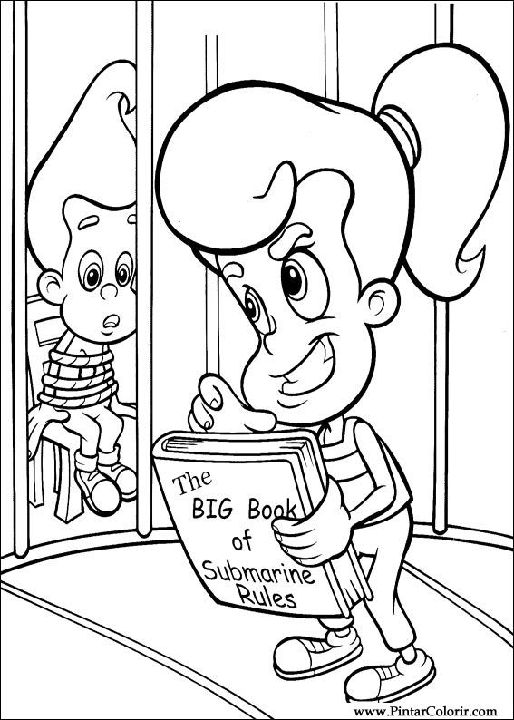 567x794 Drawings To Paint Amp Colour Jimmy Neutron