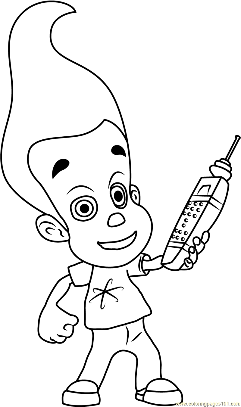 800x1352 Jimmy Neutron Boy Genius Coloring Pages For Kids Sheets Printout