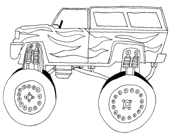 728x546 Car Coloring Book Pictures Cars With Large Tires Pages Kids Net