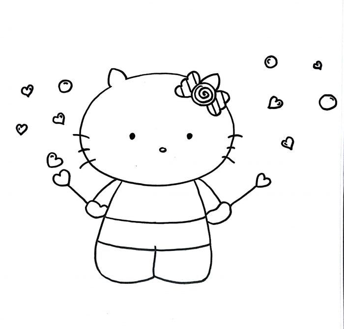 700x670 Learn How To Draw Hello Kitty Step By Step Kids Easy Amp Simple