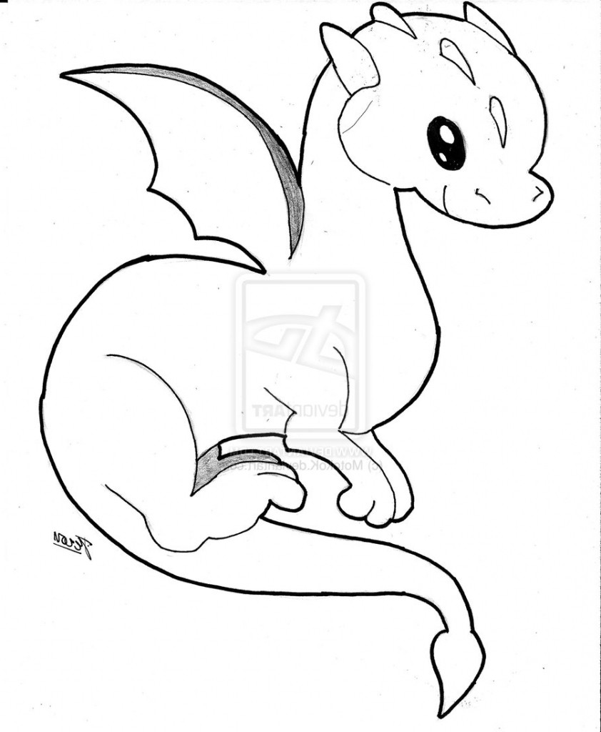 842x1024 Dragon Coloring Pages Easy New Easy Drawing A Dragon Cute Ba