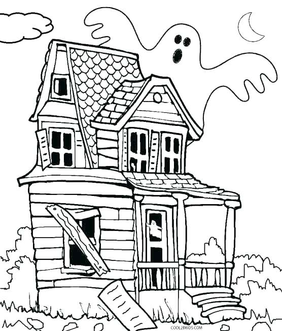 556x652 Monster House Coloring Pages New Haunted House Coloring Pages