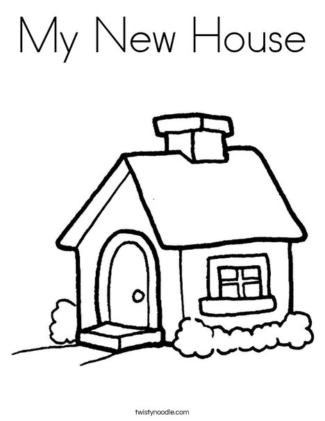 468x605 My New House Coloring Page