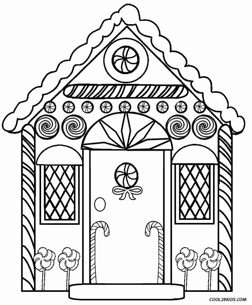 823x997 Printable Gingerbread House Coloring Pages For Kids Cool2bkids New