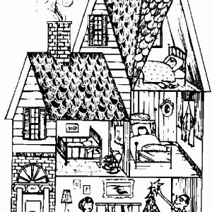 300x300 Coloring Pages Houses New Free Printable House Coloring Pages