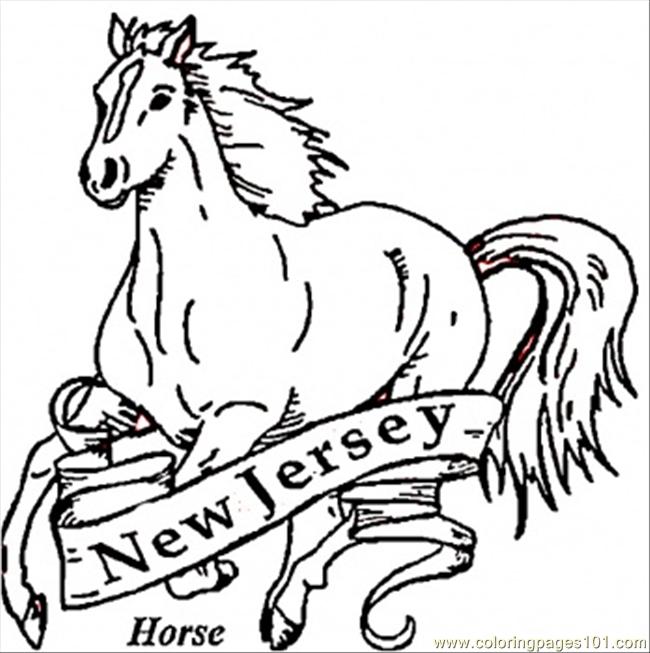 650x653 Horse Of New Jersey Coloring Page