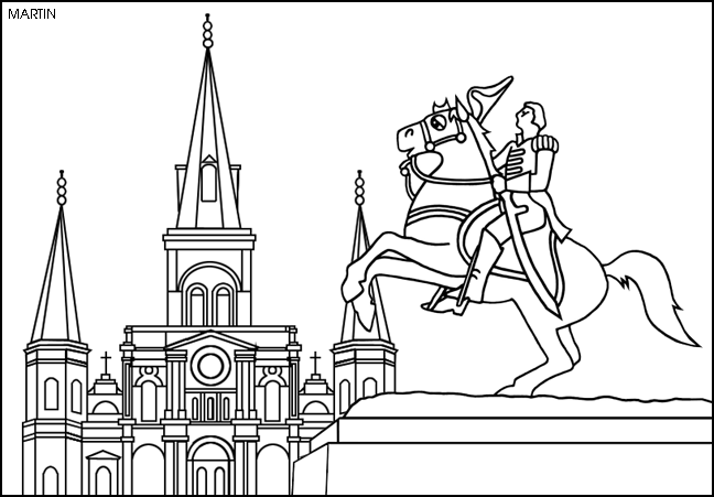 648x451 United States Clip Art By Phillip Martin, Famous Landmarks