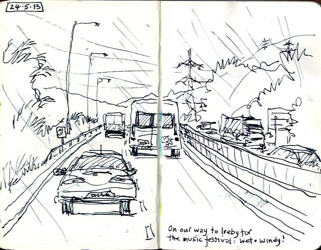 644x503 Car Window Speed Sketching Urban Sketchers