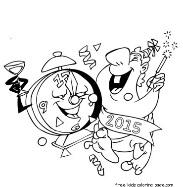 370x377 Printable New Year Party Celebration Coloring Pagesfree Printable