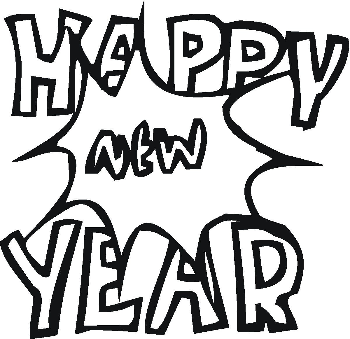 1200x1162 Top Celebrations Happy New Year Coloring Pages