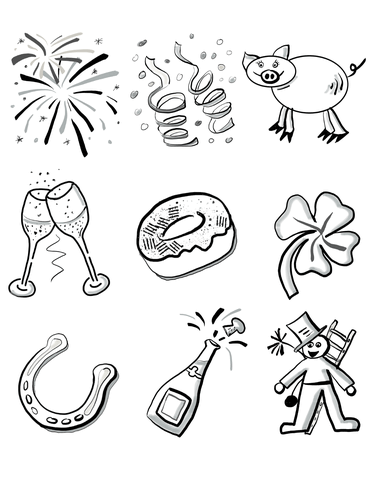 371x480 New Year's Eve Coloring Page Free Printable Coloring Pages