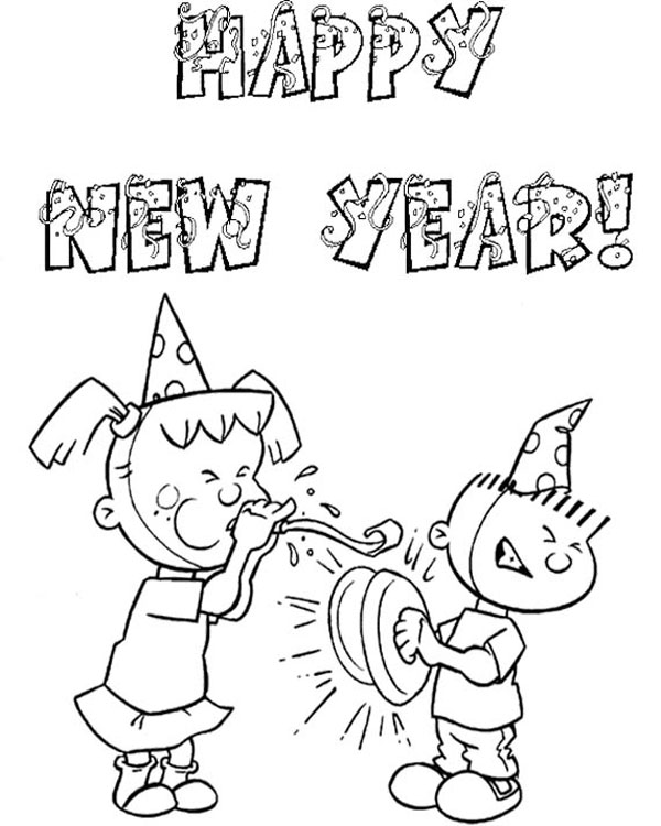 600x750 Free Happy New Year Colouring Pages For Kids