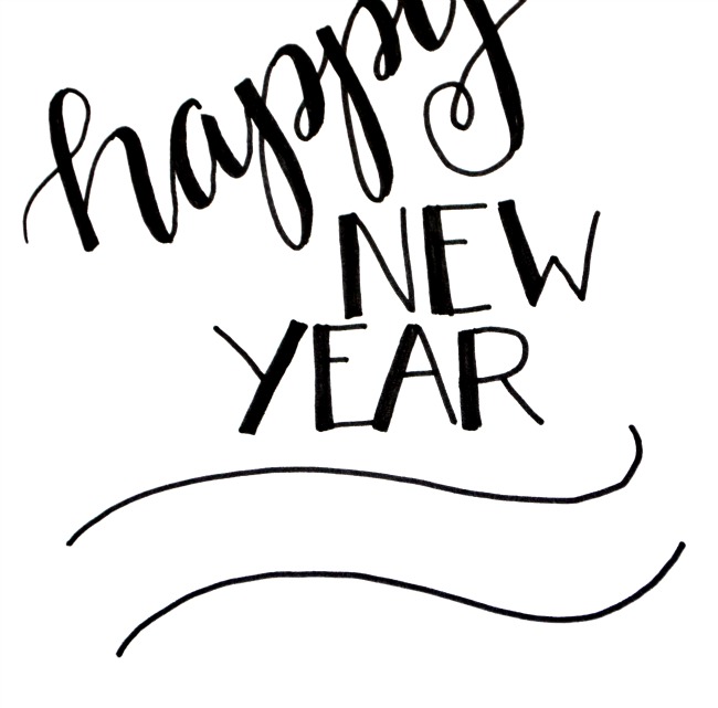 650x641 Basic Hand Lettering Happy New Year Exercise