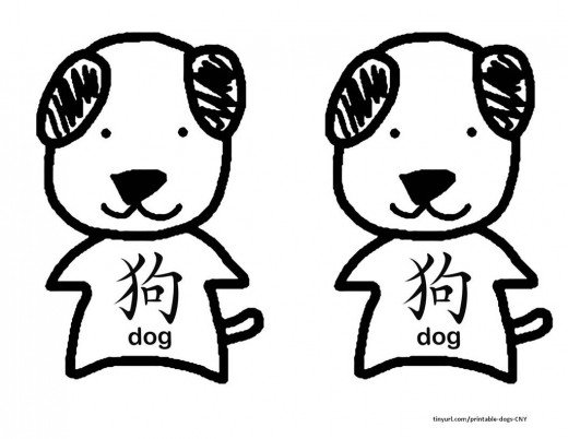 520x402 Printable Dog Templates Kid Crafts For Chinese New Year Holidappy