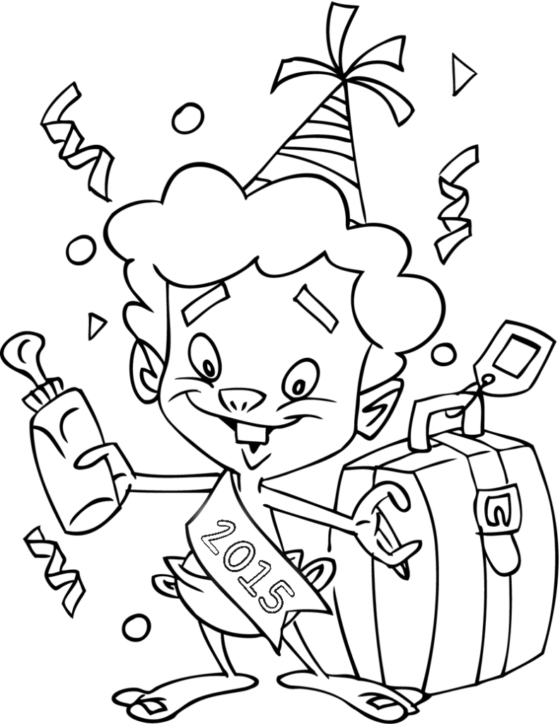 792x1024 Happy New Years 2015 Coloring Pages Printable