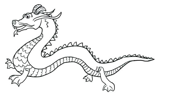 570x320 Dragon Head Coloring Page New Year Drawing Pages Printable Artsy