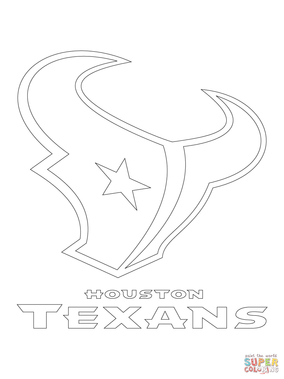 1200x1600 Houston Texans Logo Coloring Page Free Printable Coloring Pages