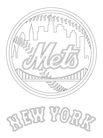 360x480 New York Mets Logo Coloring Page Free Printable Coloring Pages