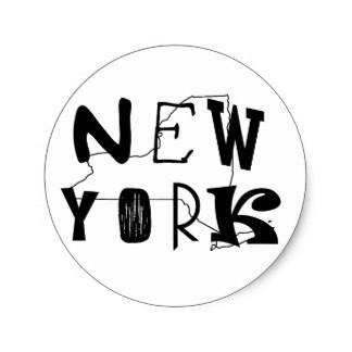 324x324 New York Outline Stickers Zazzle