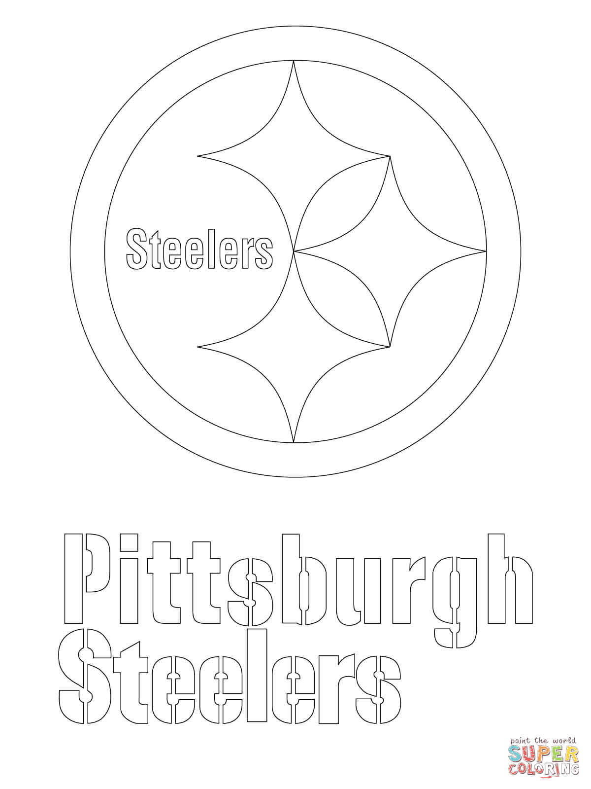 1200x1600 Pittsburgh Steelers Logo Coloring Page Free Printable Coloring Pages