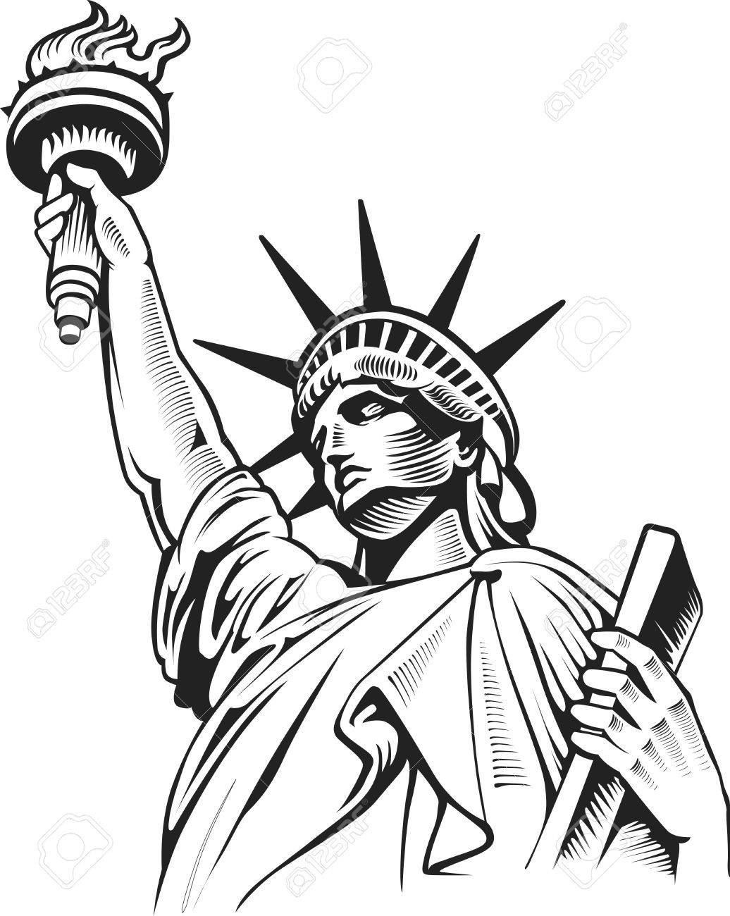 1036x1300 Liberty Statue, New York, Usa Royalty Free Cliparts, Vectors,