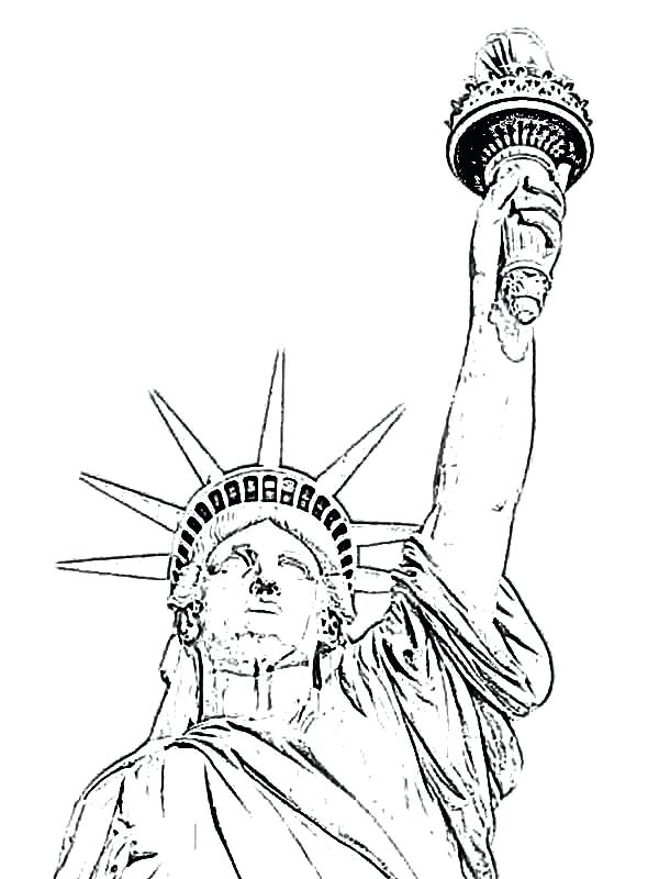 600x800 Statue Of Liberty Coloring Pages To Print New York Page Best