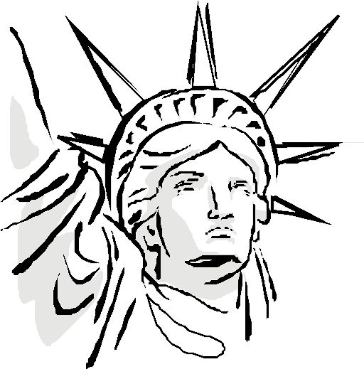 512x519 Drawn Statue Of Liberty