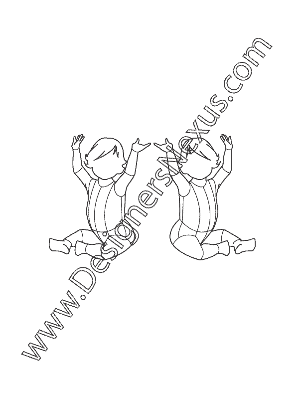 612x792 Childrens Fashion Croqui Template Newborn Infant Baby Three