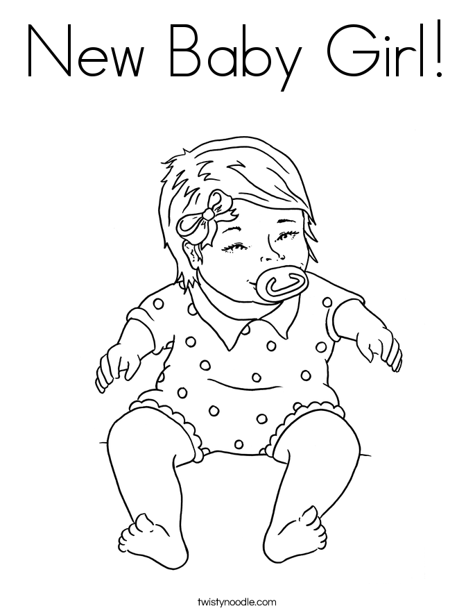 685x886 New Baby Girl Coloring Pages
