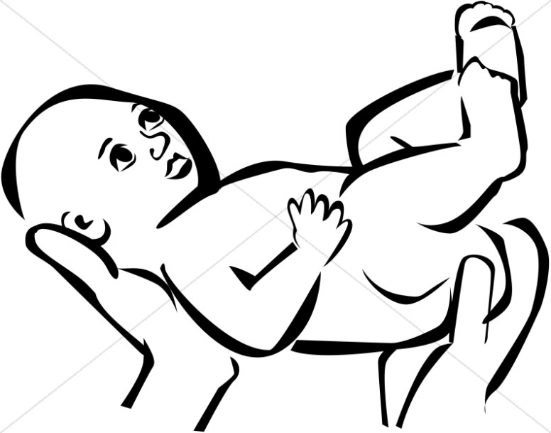 776x609 Newborn Baby And Hands Religious Baby Clipart