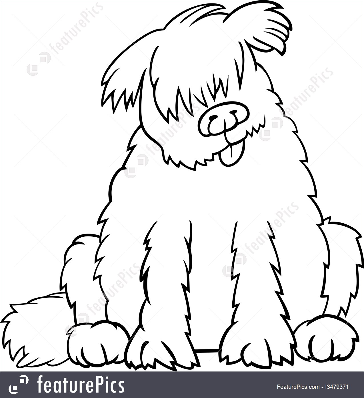 1274x1392 Pets Newfoundland Dog Cartoon For Coloring Book